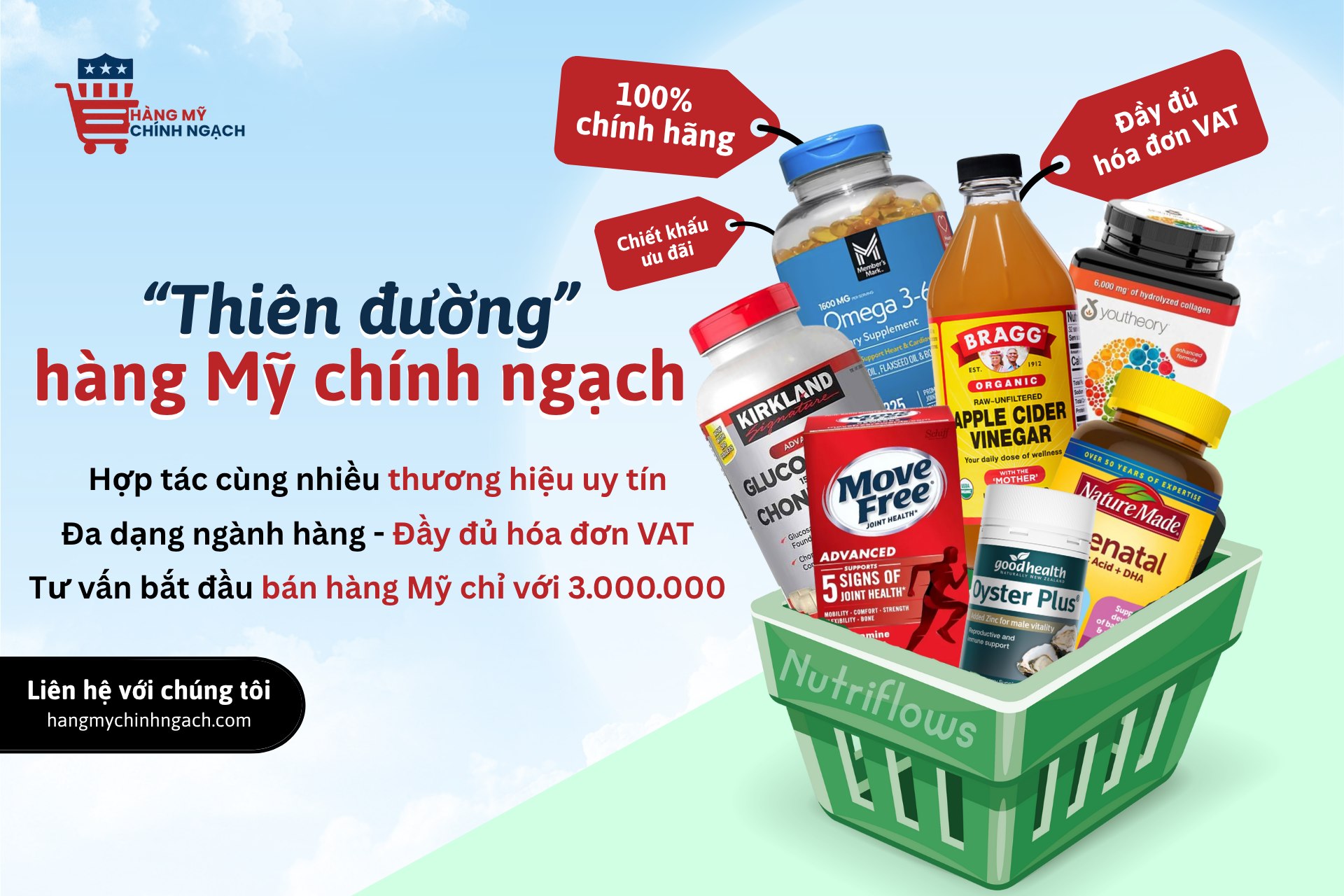 Nutriflows- Hàng Mỹ Chính Ngạch Facebook ad