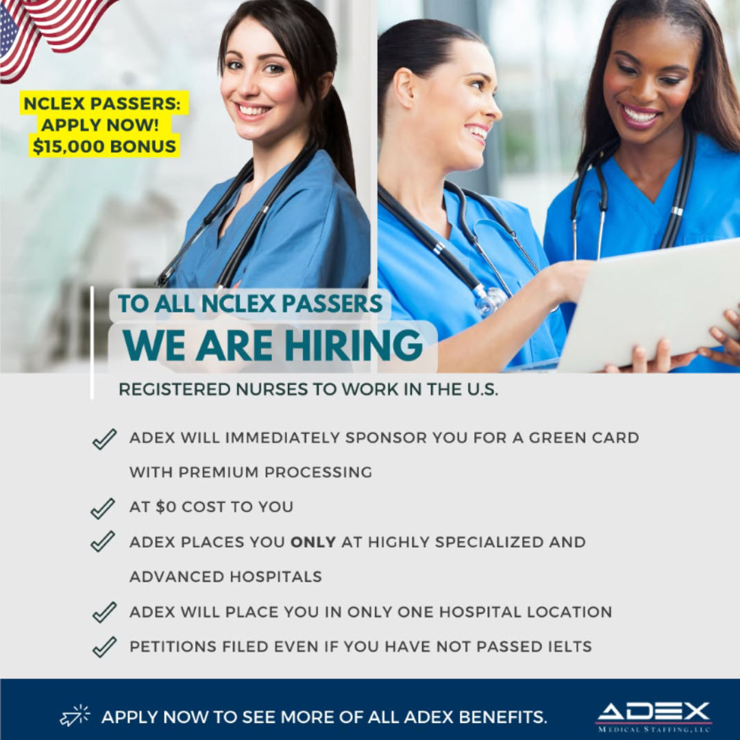 ADEX Medical International Facebook ad: Nurses in Nepal, Work as International Nurses in the U.S.!