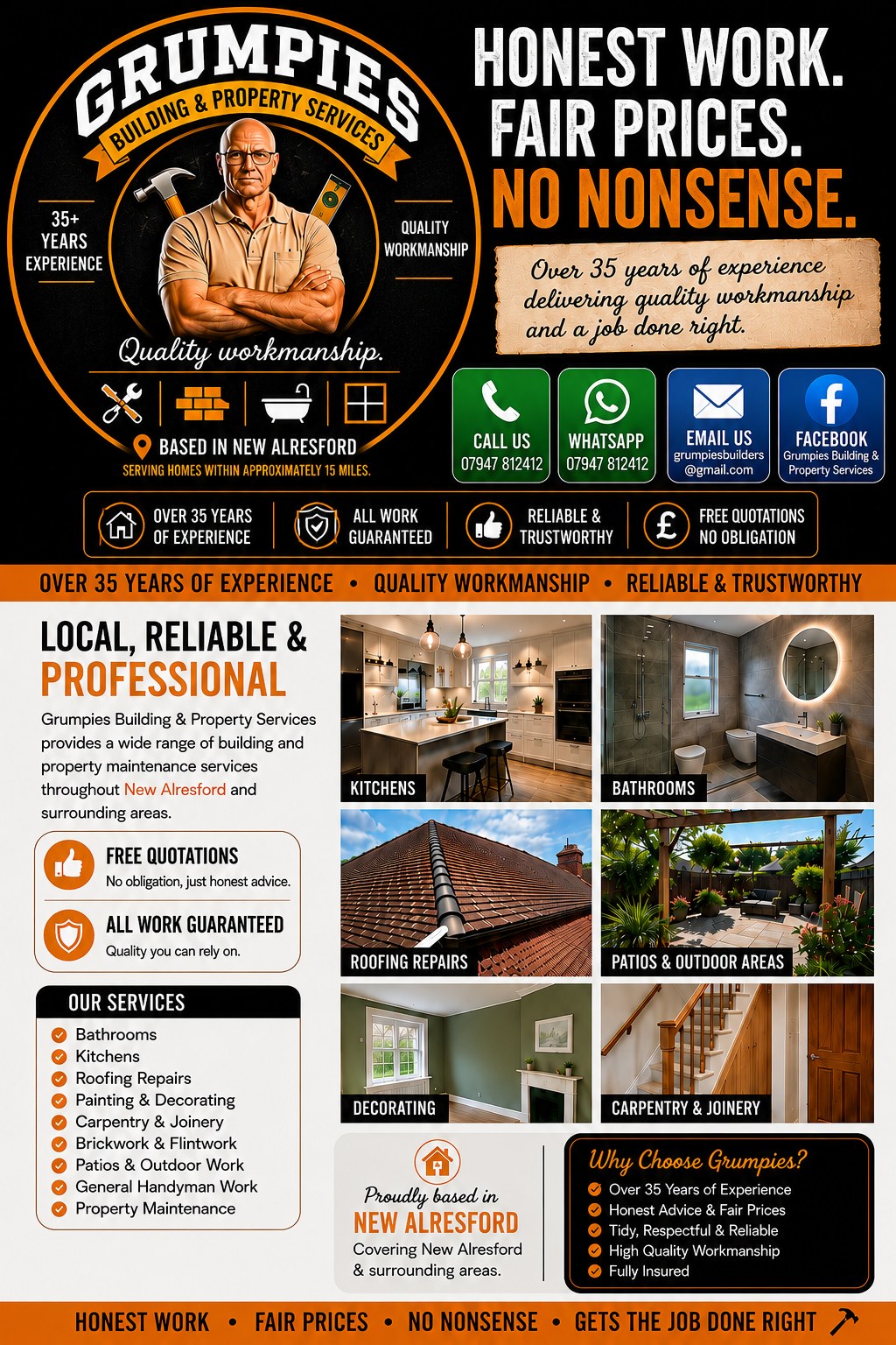 Grumpies Building & Property Services Facebook ad