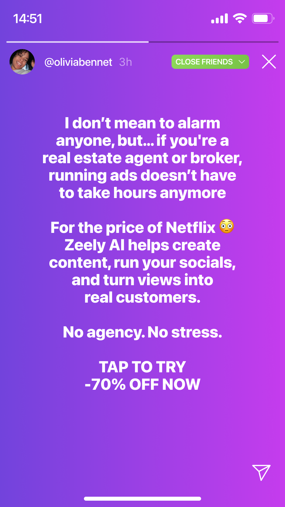 Zeely Facebook ad