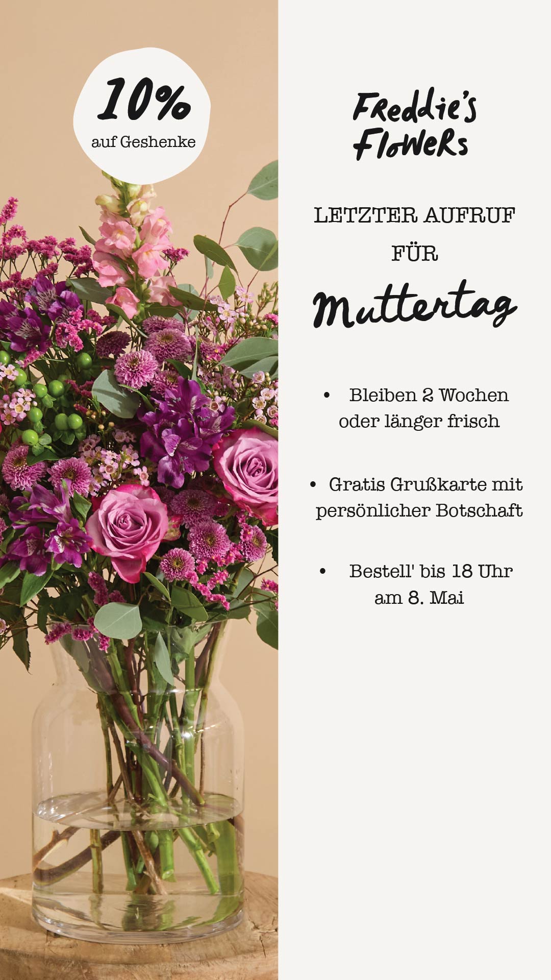 Freddie's Flowers Facebook ad