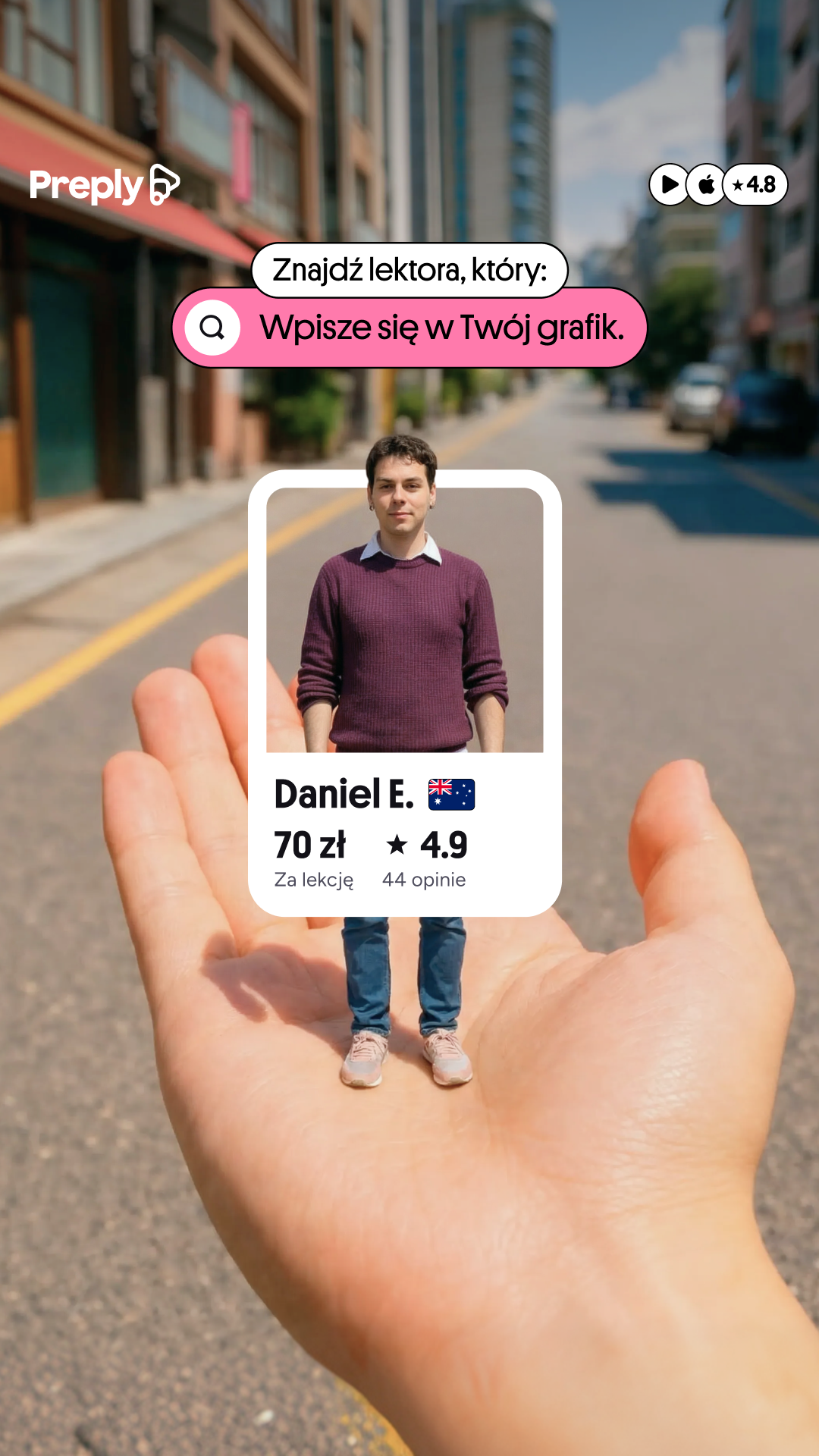 Preply Facebook ad