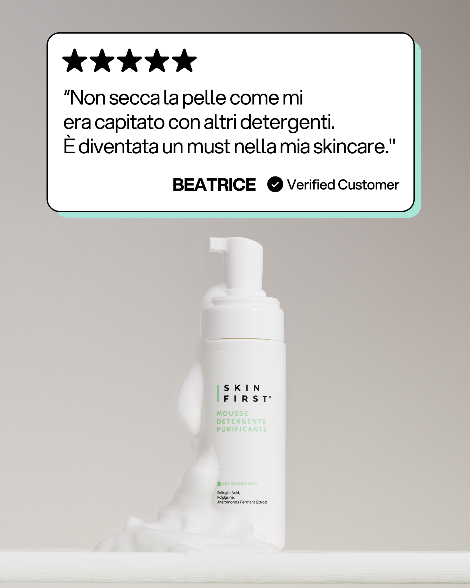 SKIN FIRST Facebook ad