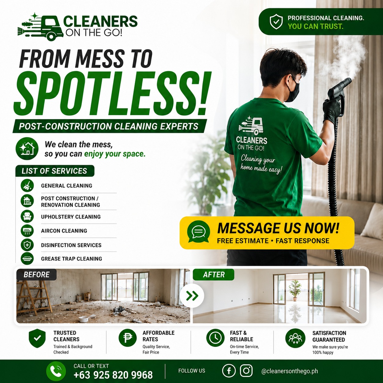 Cleaners On The Go Facebook ad