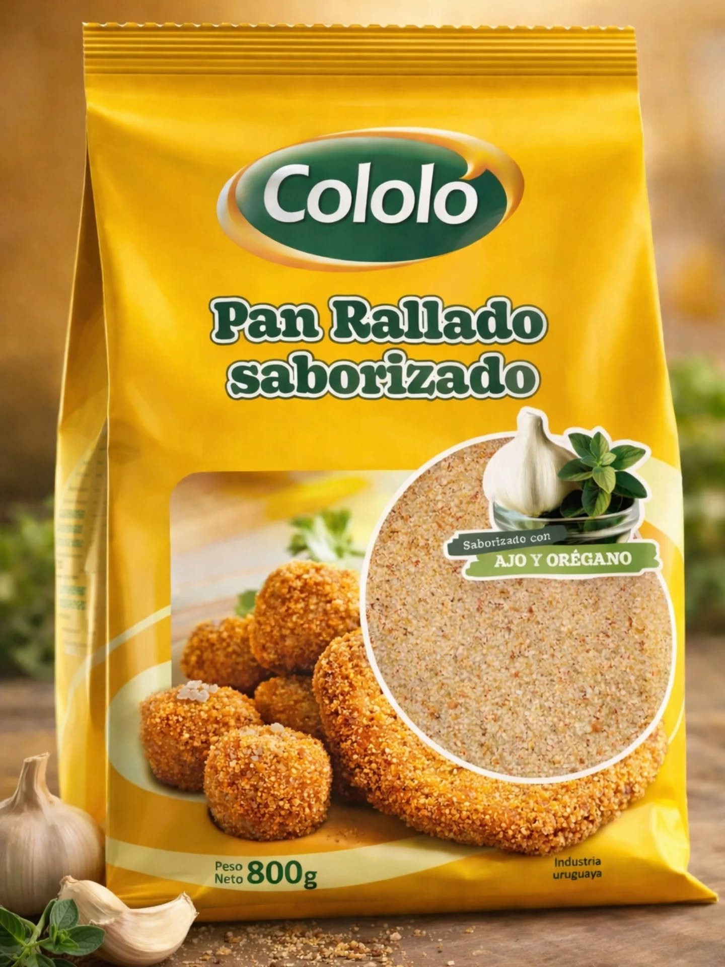 Cololó Facebook ad: El Pan Rallado Saborizado con Ajo y Orégano…