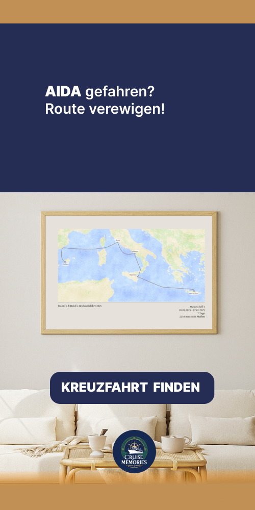 CruiseMemories.official Facebook ad: Poster deiner Kreuzfahrt - die perfekte Erinnerung