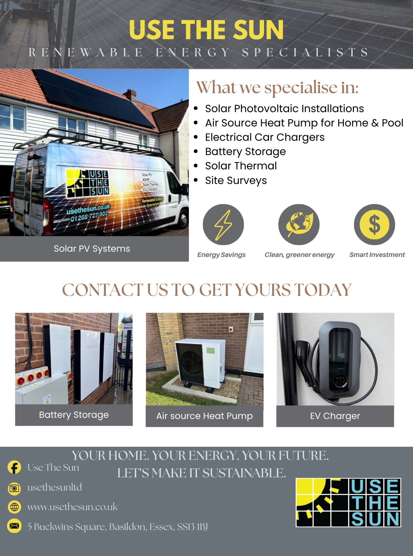 usethesunltd Facebook ad: Make the Switch to Smarter, Cleaner Energy!