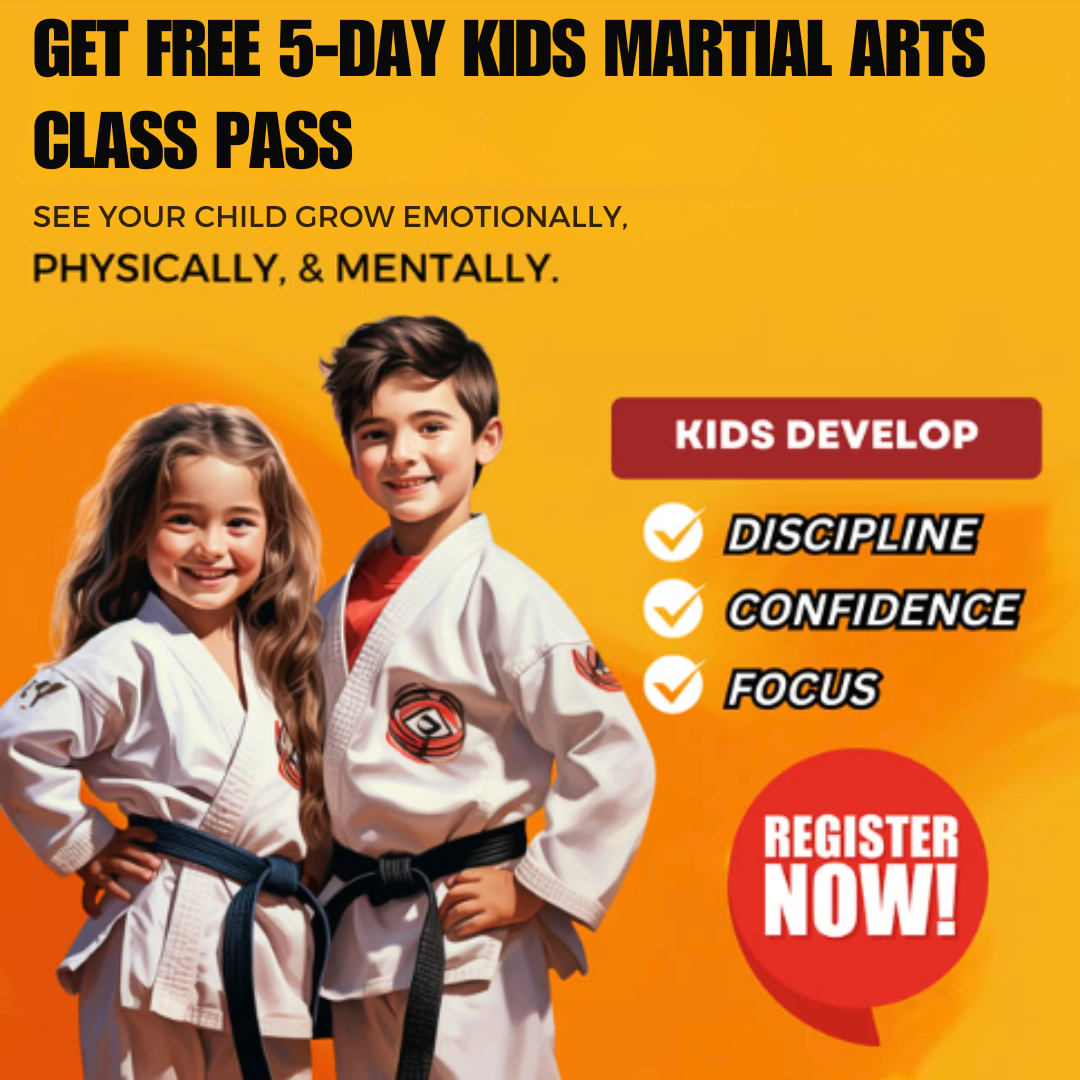 085 Brazilian Jiu Jitsu Facebook ad: Want a FREE 5-Day, Kids Martial Arts Class Pass?