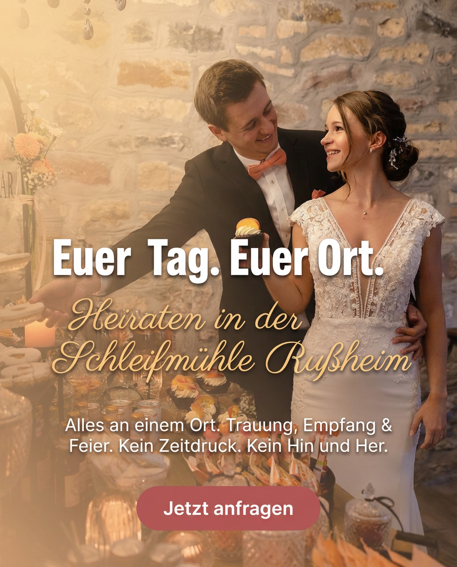 Schleifmühle Russheim Eventlocation GmbH Facebook ad: Verliebt euch in eure Hochzeitslocation