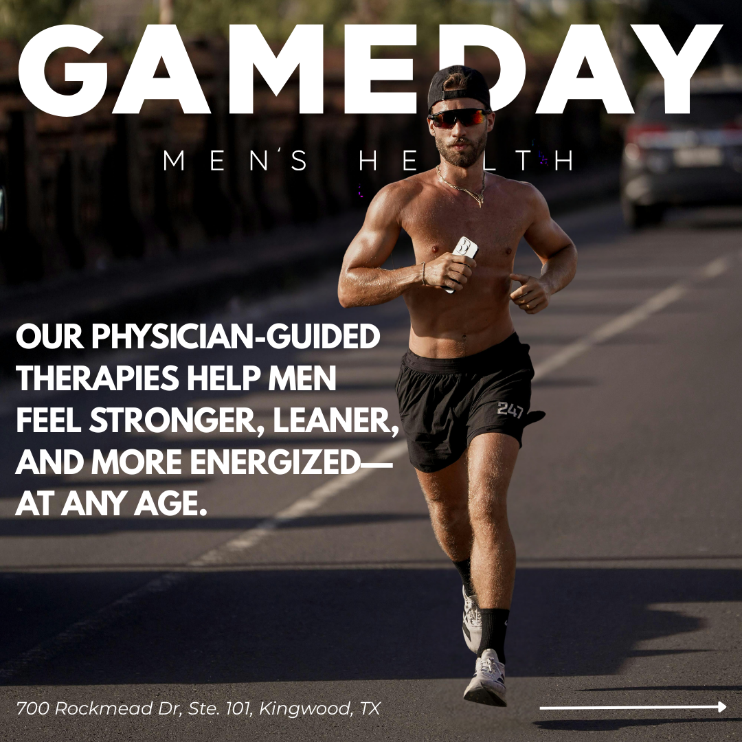 Lake Houston City Lifestyle Facebook ad: Gameday Men’s Health in Kingwood keeps men focused…