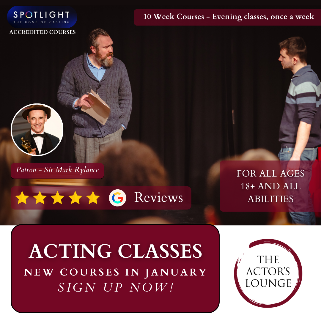 The Actor's Lounge Facebook ad: Start Your Acting Career Today!