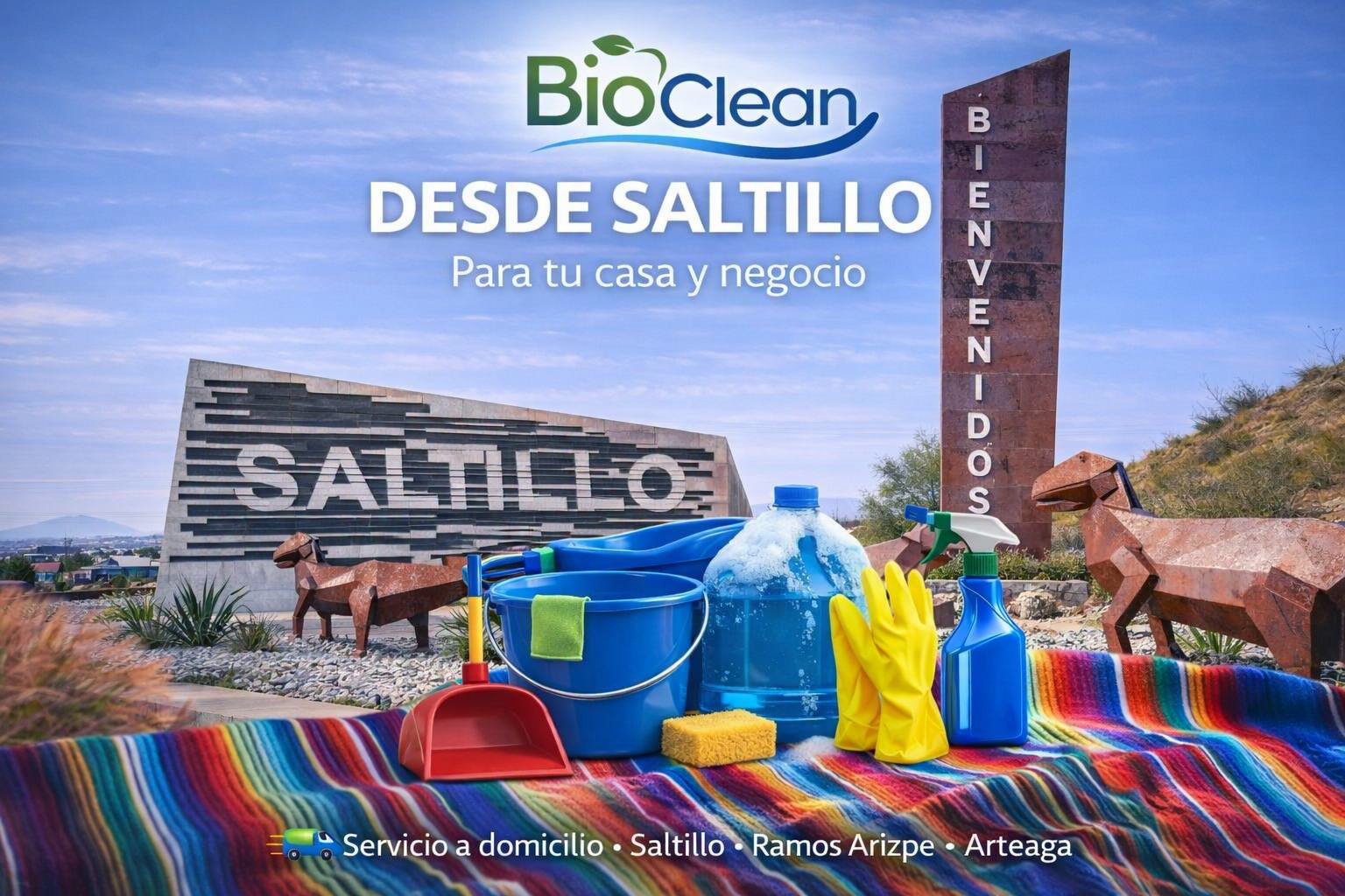 Bioclean Saltillo Coahuila Facebook ad: CUANDO SE TRATA DE LIMPIEZA… LA CALIDAD SE…