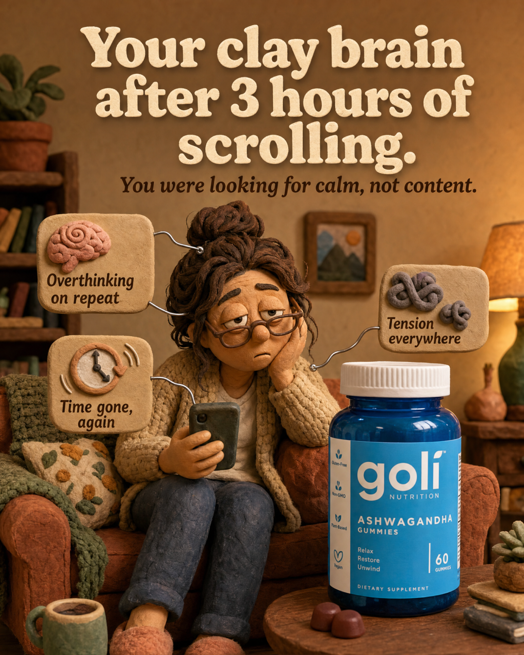 Goli Facebook ad: You Don't Have a Scrolling Problem