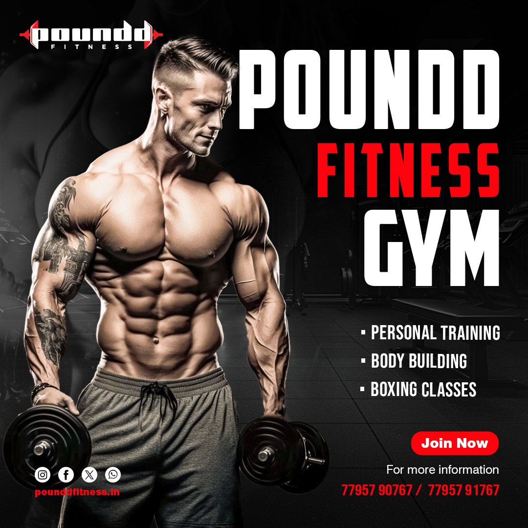 Poundd Fitness Facebook ad: Premium Gym in Old Airport Road