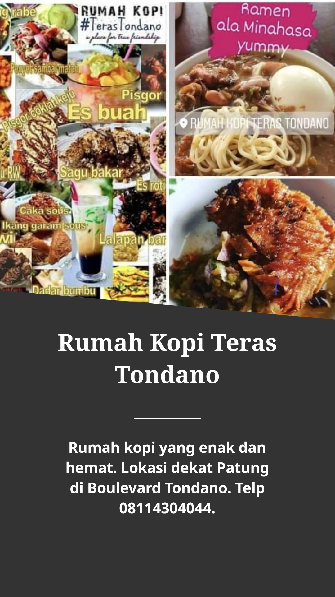 Rumah Kopi Teras Tondano Facebook ad from Dec 26, 2024