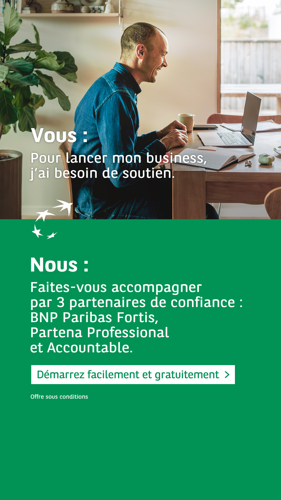BNP Paribas Fortis Belgique Facebook ad