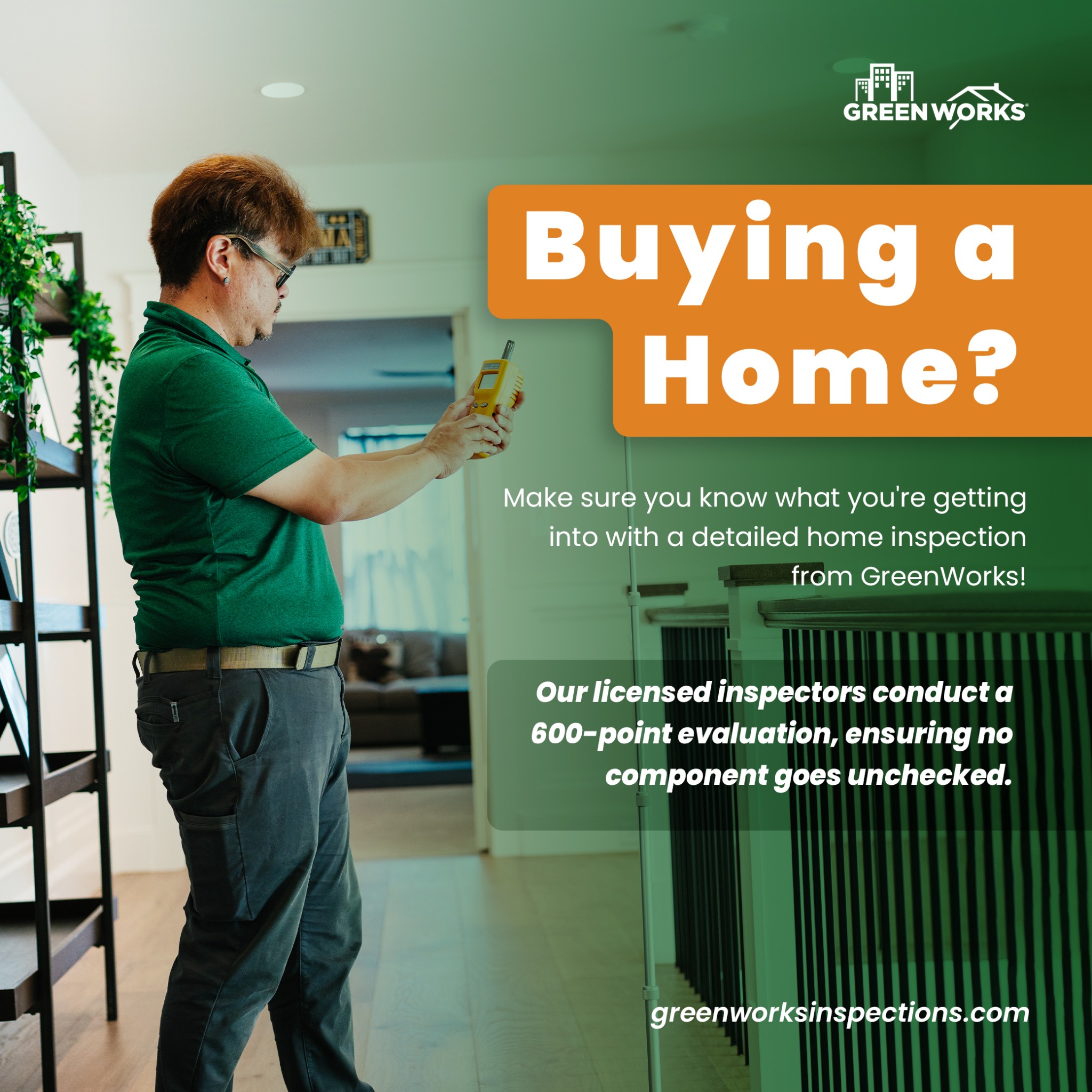 GreenWorks Engineering & Environmental Facebook ad: Don't let surprises ruin your home-buying experience.