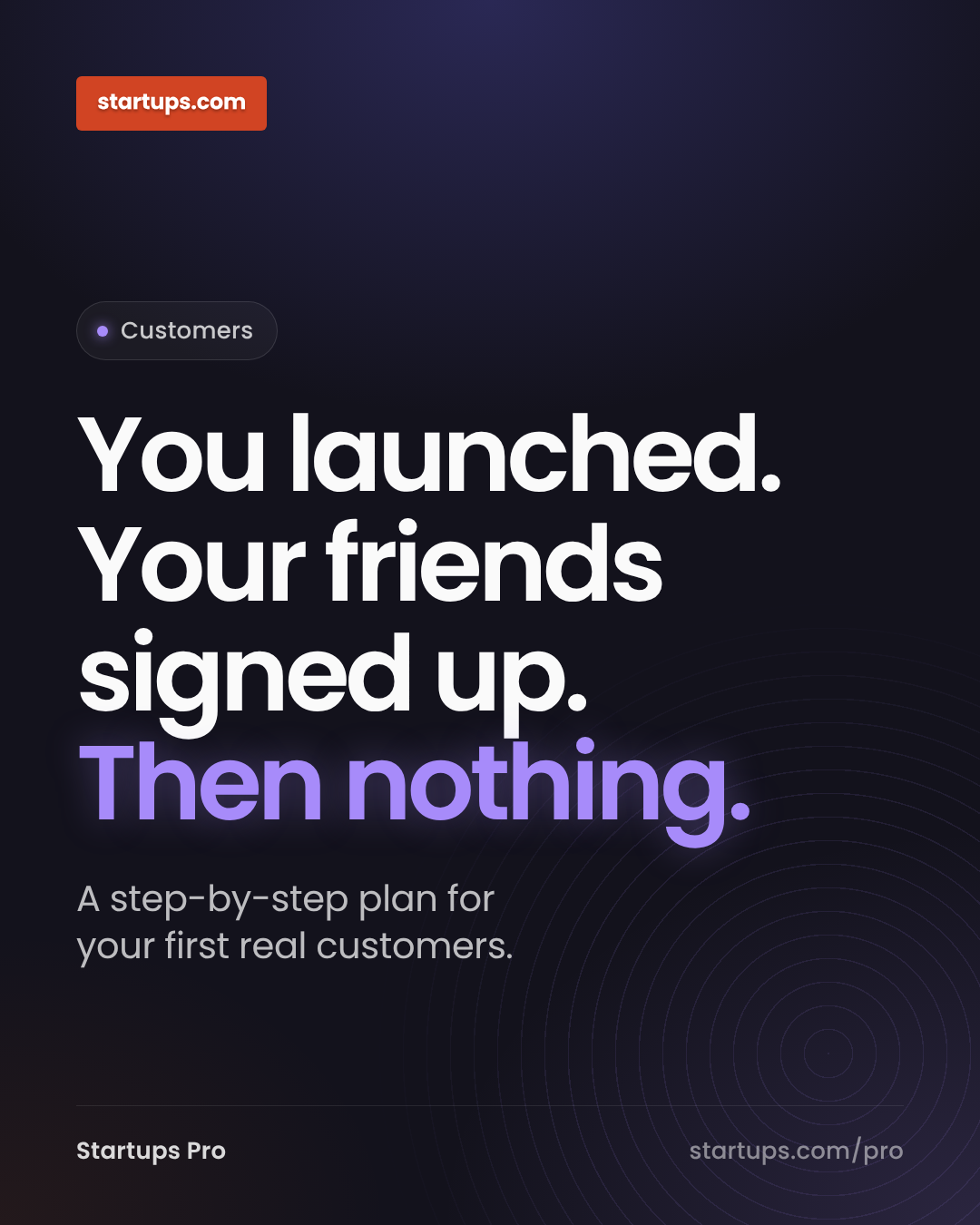 Startups.com Facebook ad: Startups Pro