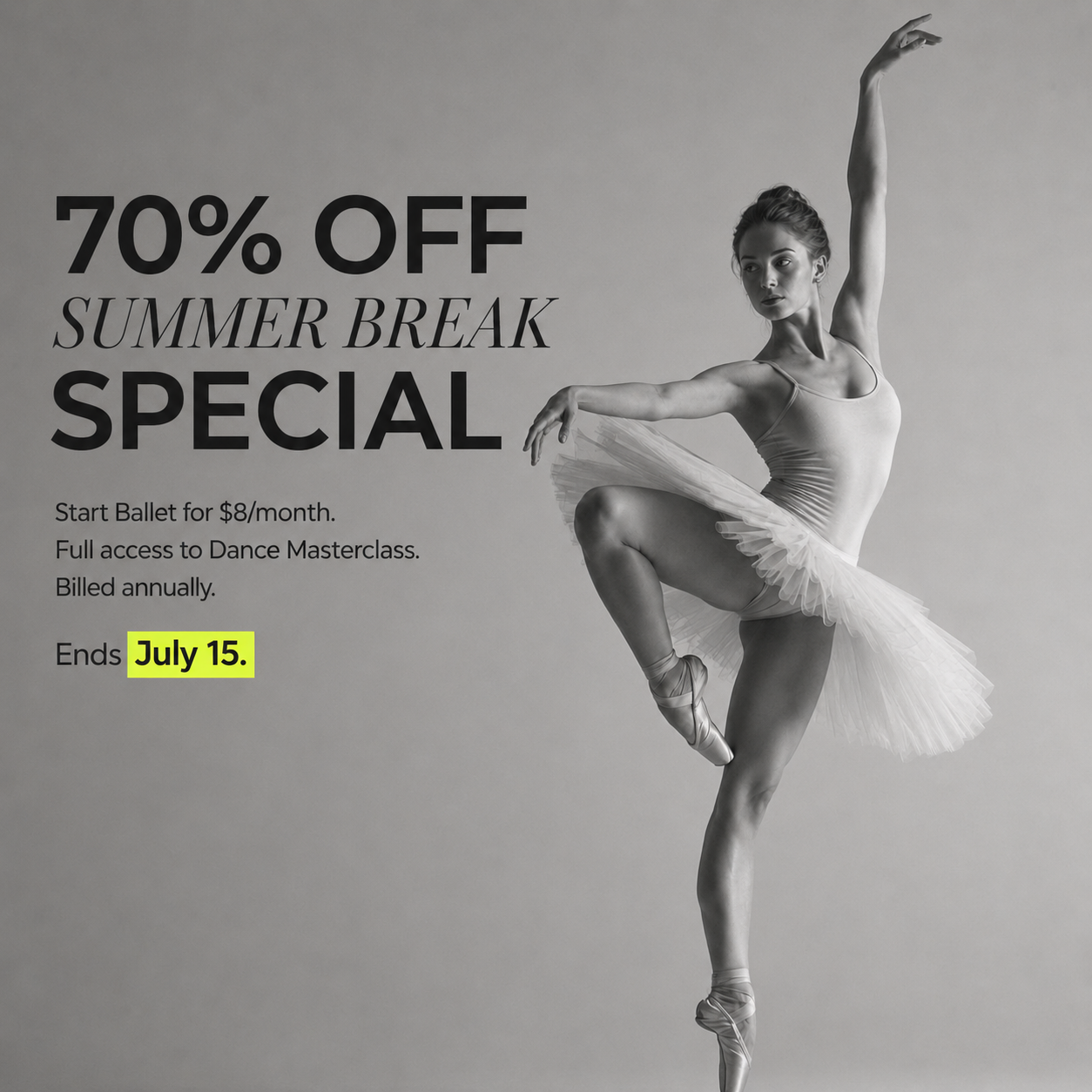 Dance Masterclass Facebook ad