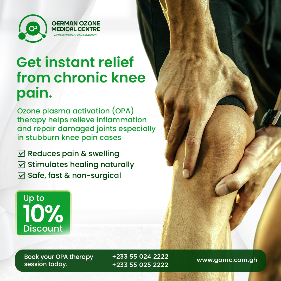 German Ozone Medical Center Facebook ad: Ozone Therapy for Joint Pain