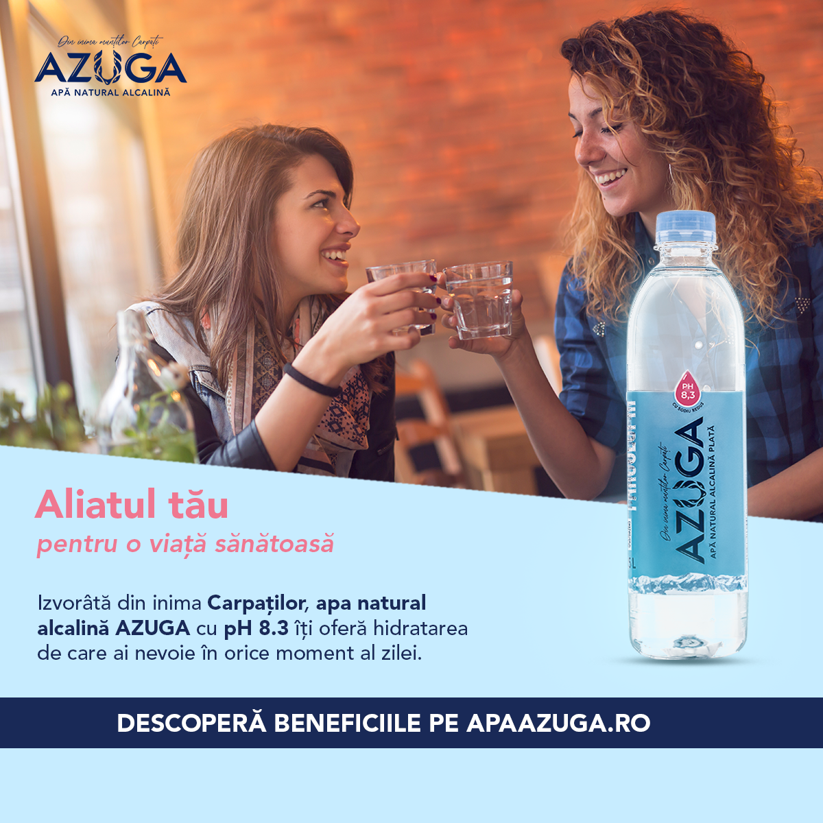 Azuga Alkaline Water Facebook ad