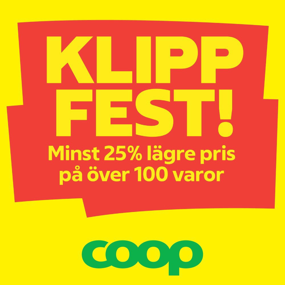Coop Facebook ad: Klippfest hos Coop Tidaholm!