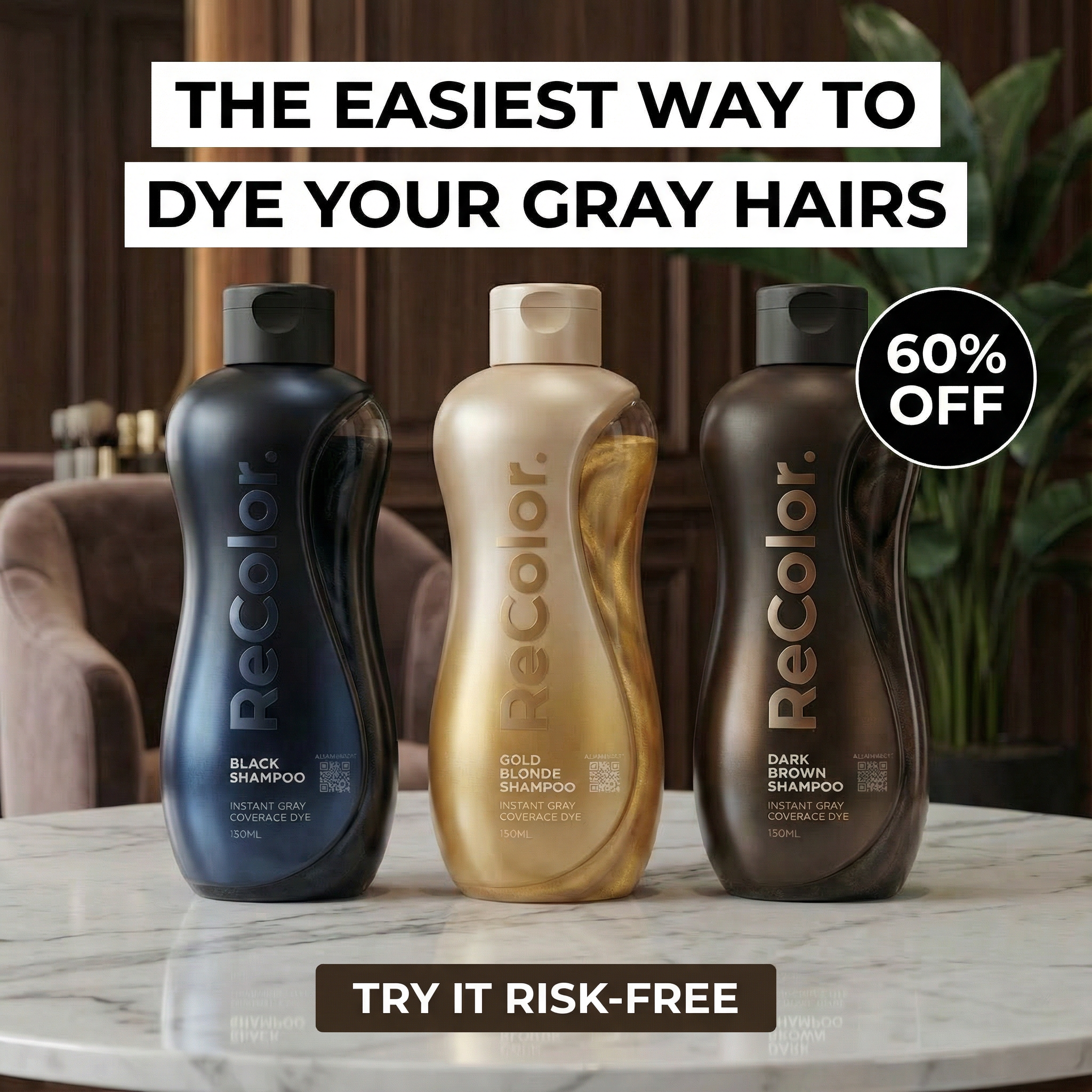 ReColor Facebook ad: One Wash. Gray Gone.