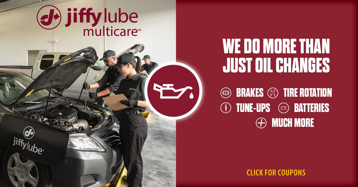 Lubricar Jiffy Lube Facebook ad: Enjoy Money Saving Offers at Jiffy Lube