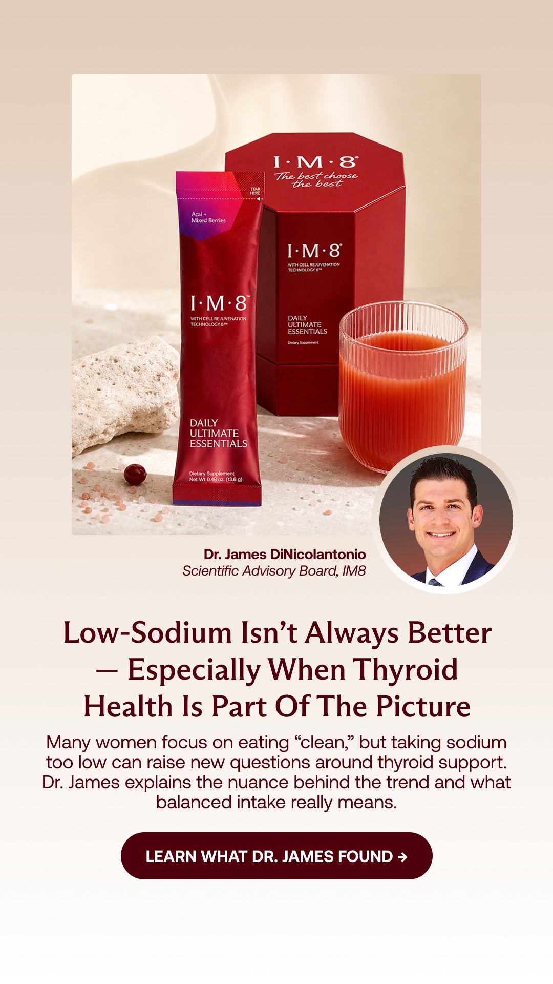 Dr. James DiNicolantonio Facebook ad
