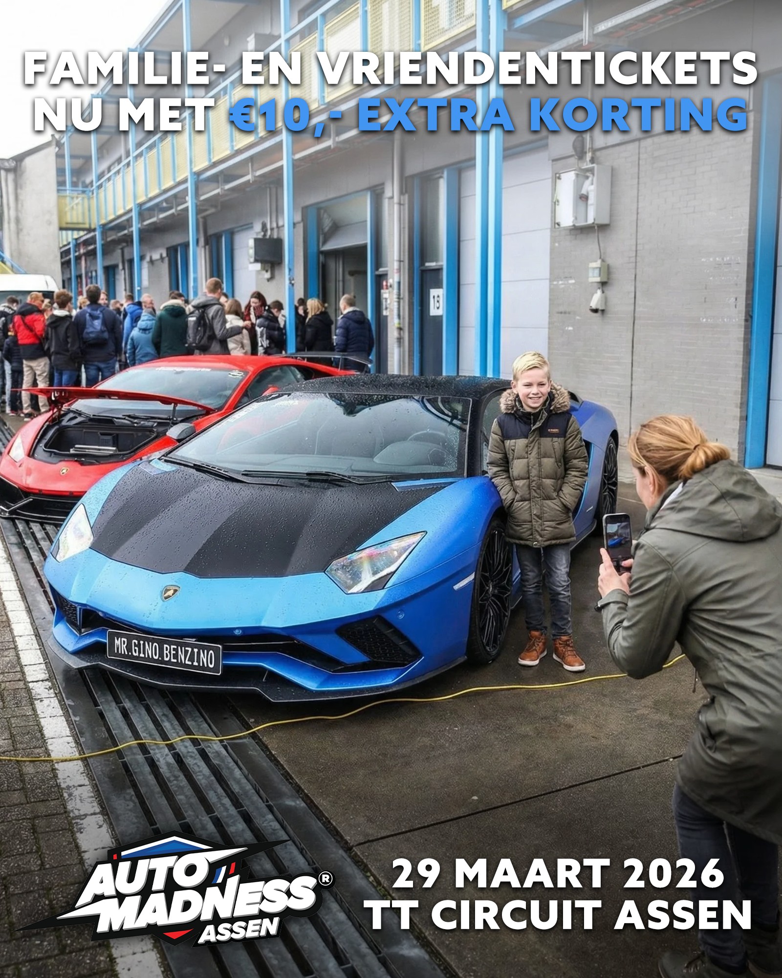AutoMadness Assen Facebook ad: €10 EXTRA KORTING VOOR VRIENDEN EN FAMILIES KOM…