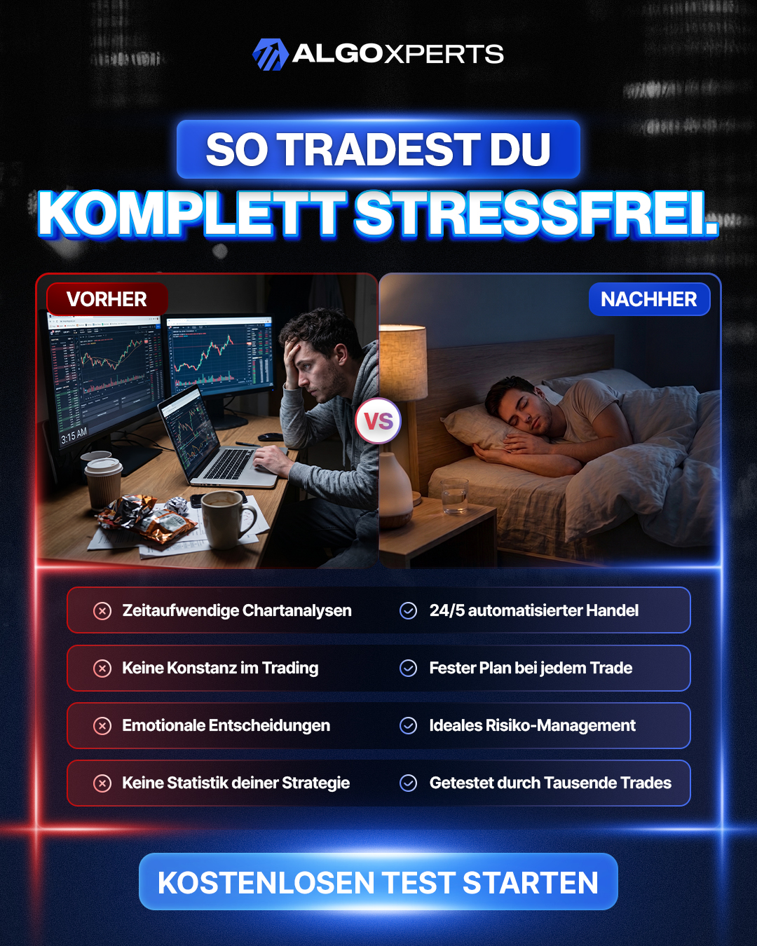 Algoxperts Facebook ad: Jetzt kostenlos starten