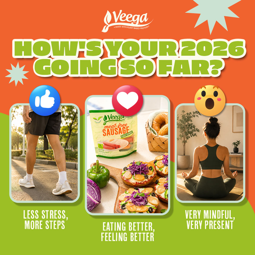 Veega Meat-Free Facebook ad: Here’s your reminder to slow down, check in…