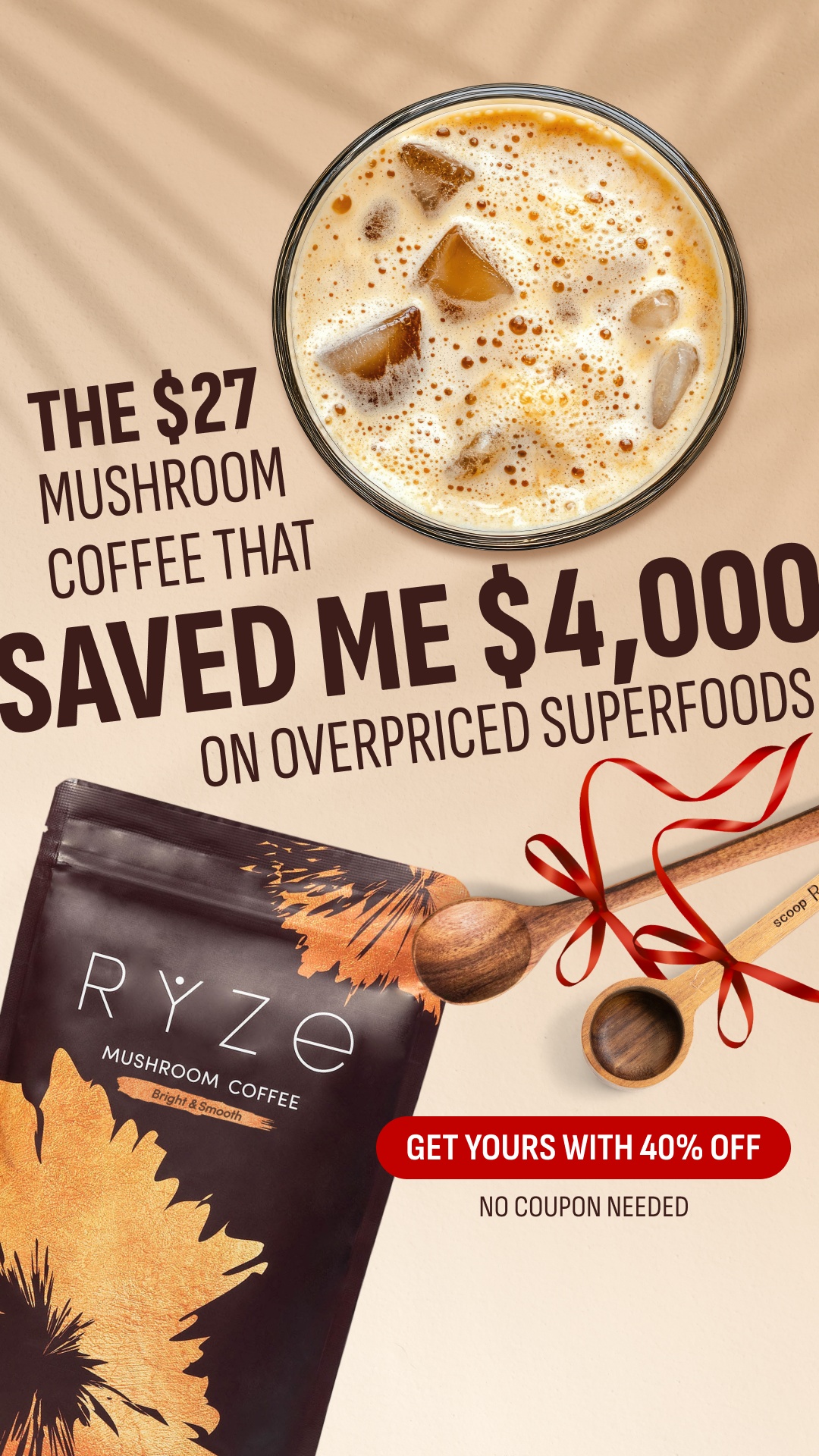 RYZE Superfoods Facebook ad