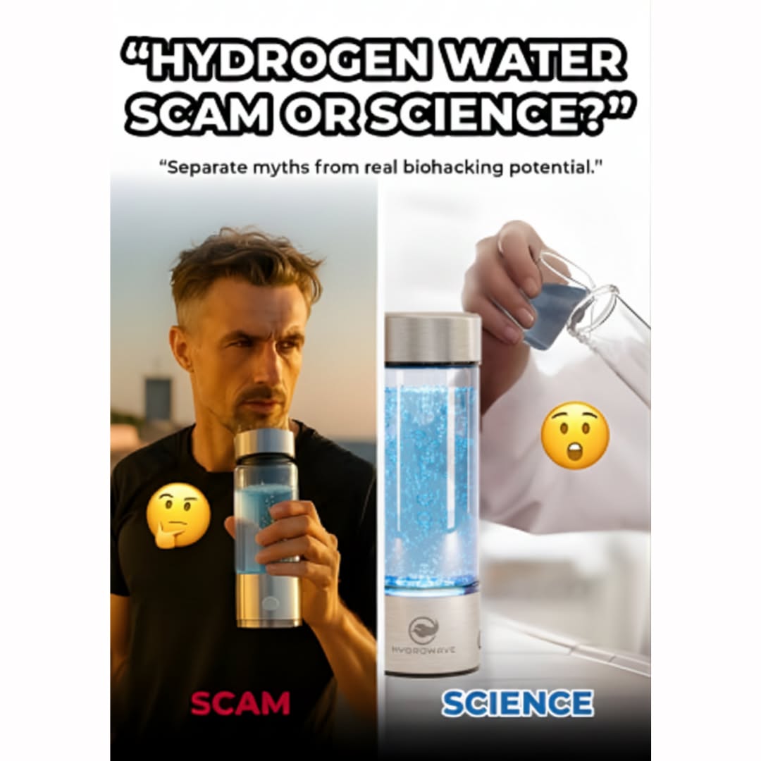Hydrogen Research Daily Facebook ad: We Tested 12 Bottles. Only 1 Passed.