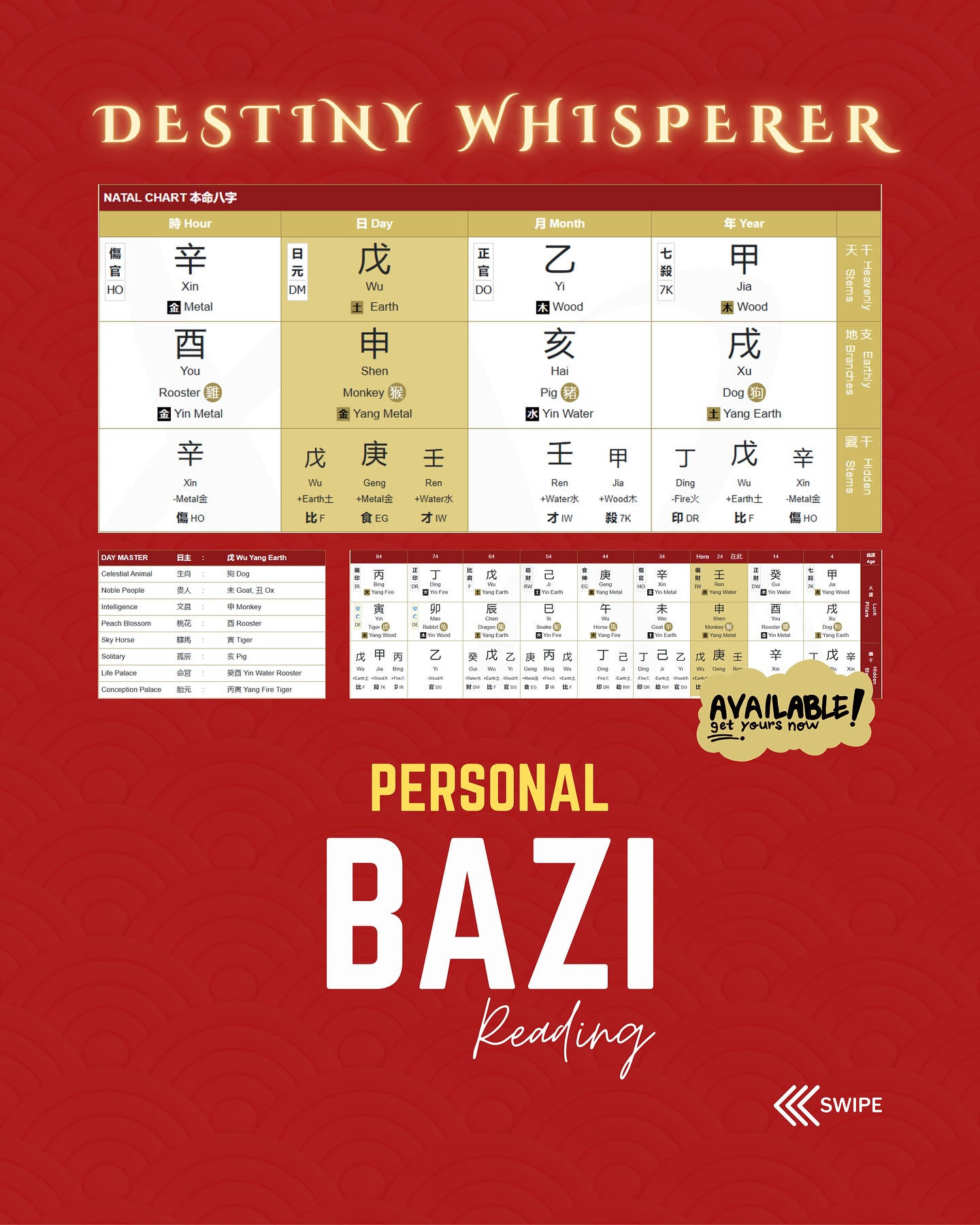 destiny_whisperer Facebook ad: Dapatkan Analisa Personal BaZi anda, ciptakan harmonisasi…
