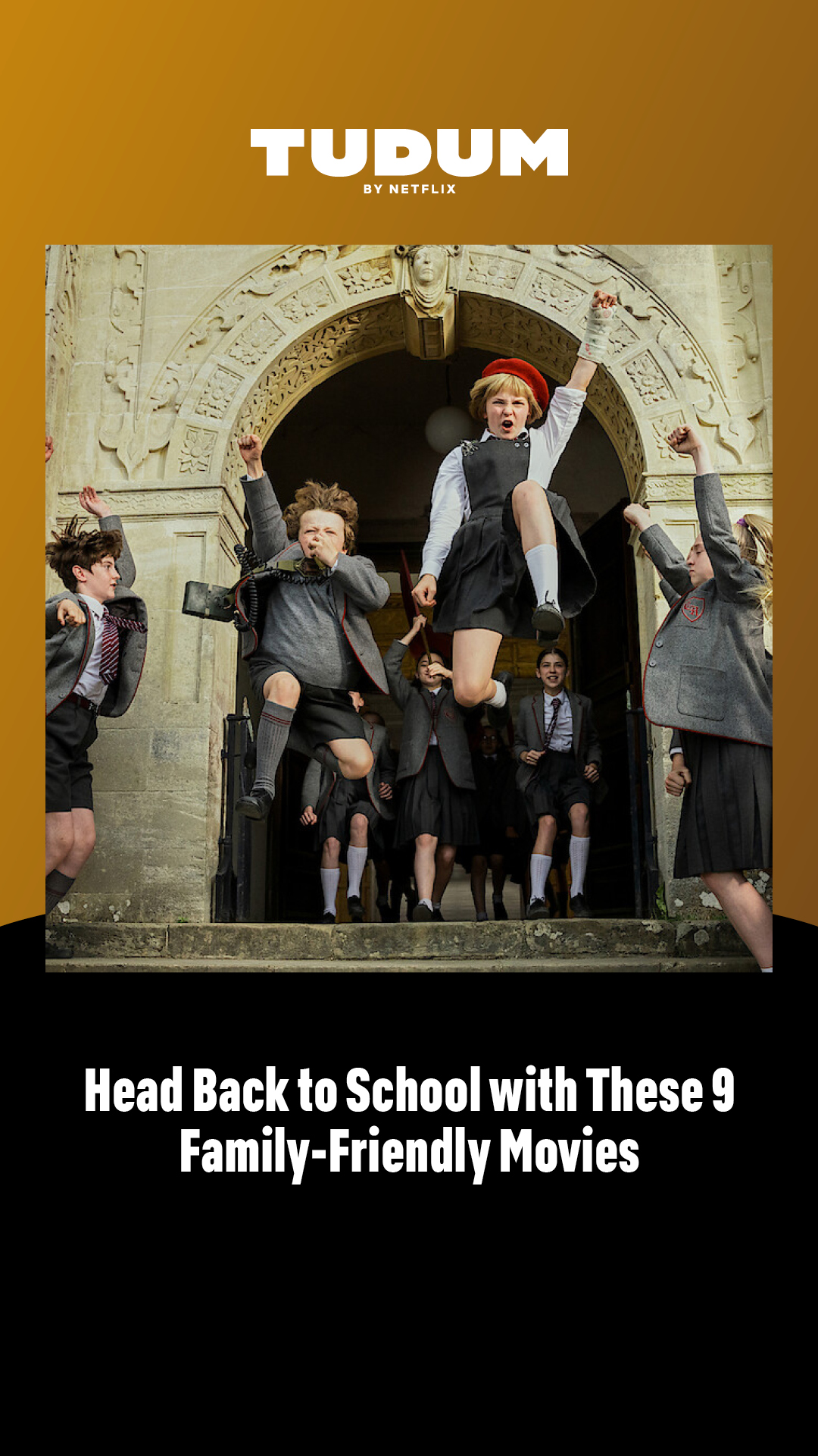 Netflix Facebook ad: Head Back to School with These 9 Family-Friendly Movies