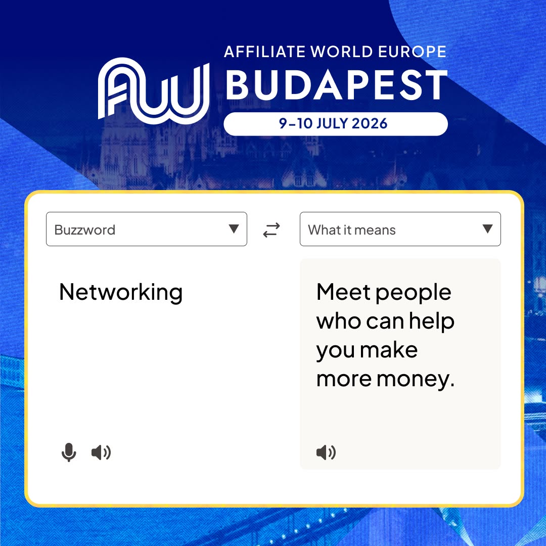 Affiliate World Conferences Facebook ad
