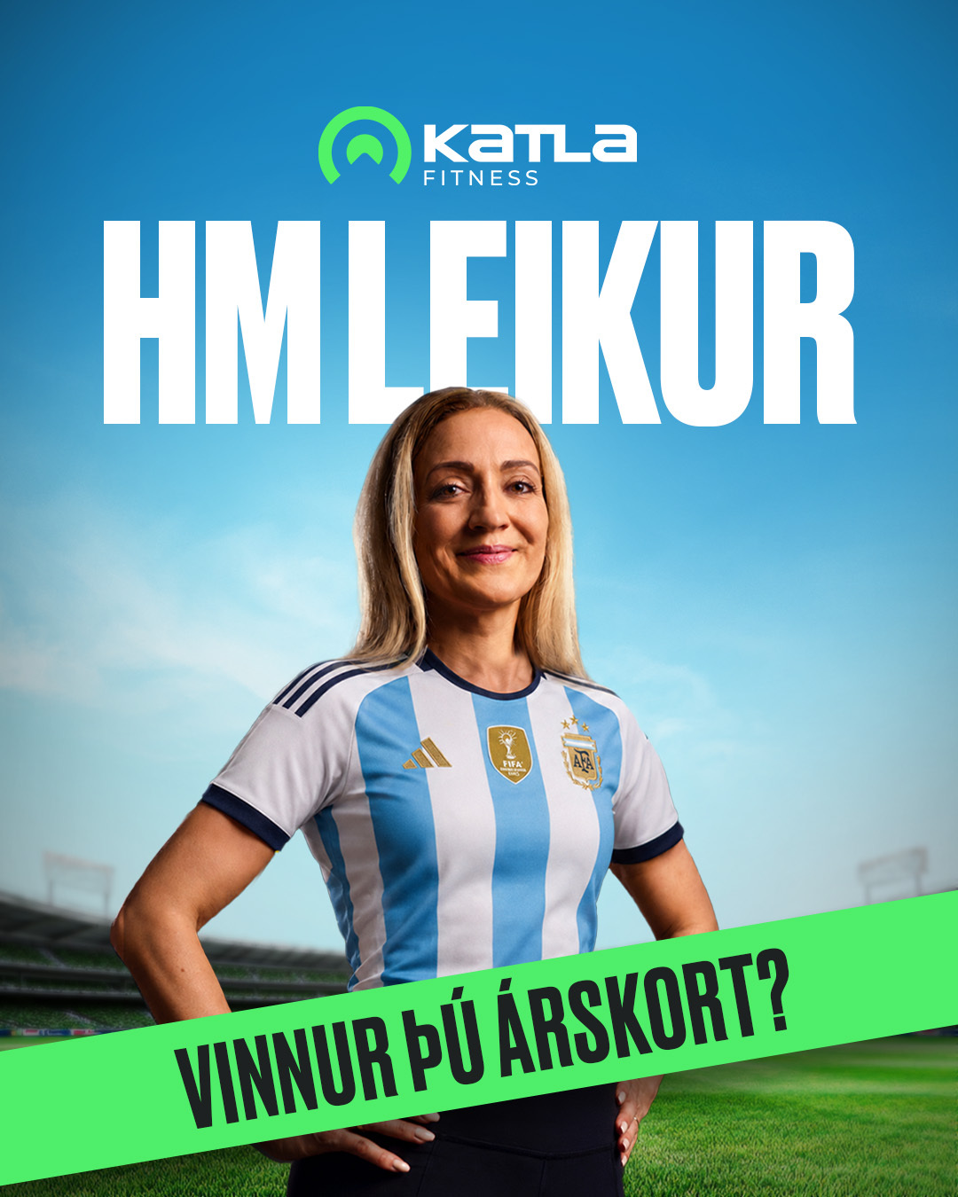Katla Fitness Facebook ad: HM Leikur