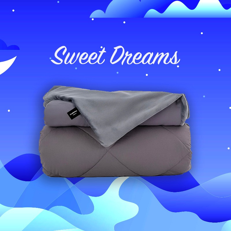 SimpleSleep Weighted Blanket Facebook ad from Apr 27, 2021