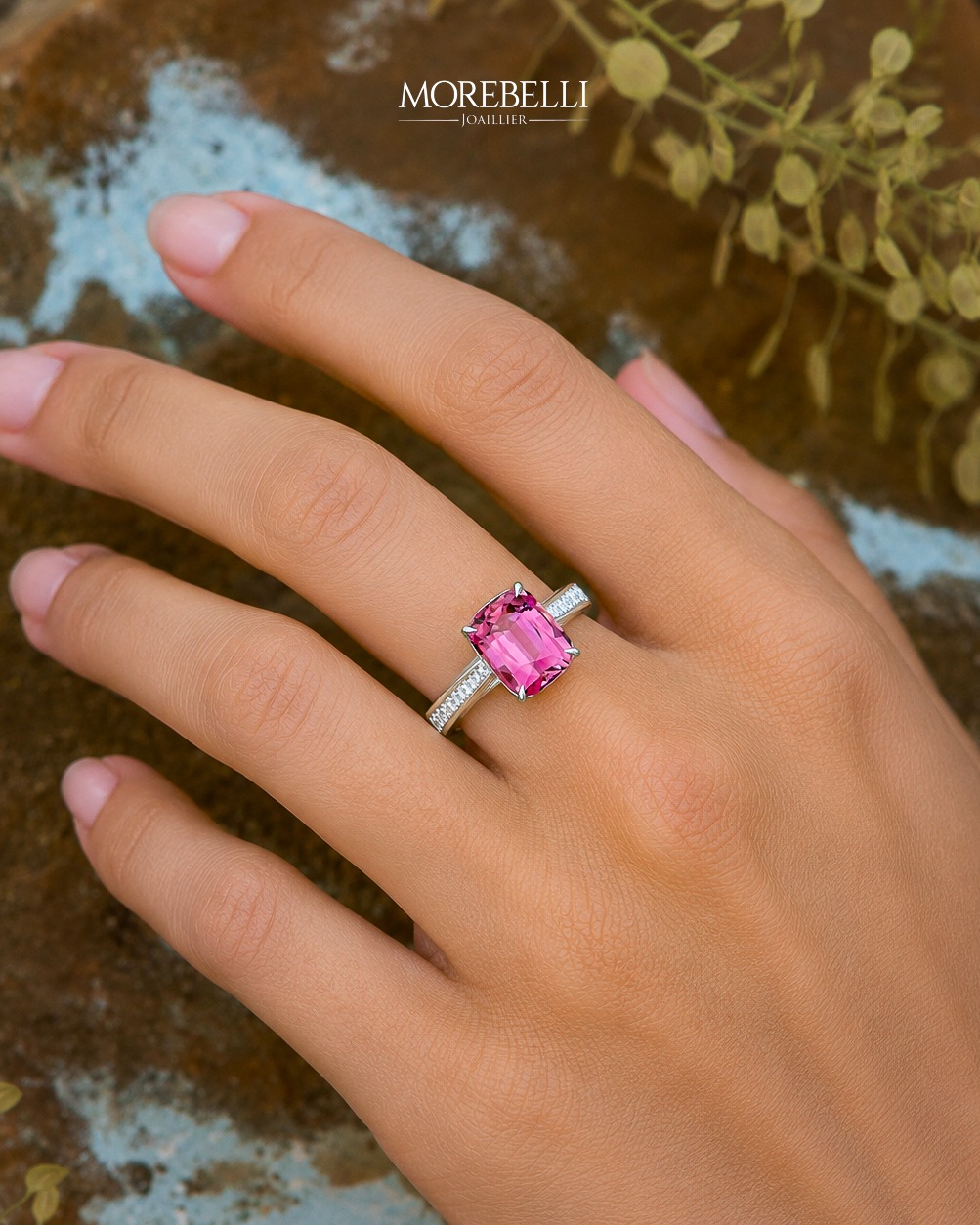 Morebelli Joaillier Facebook ad: 18K white gold ring