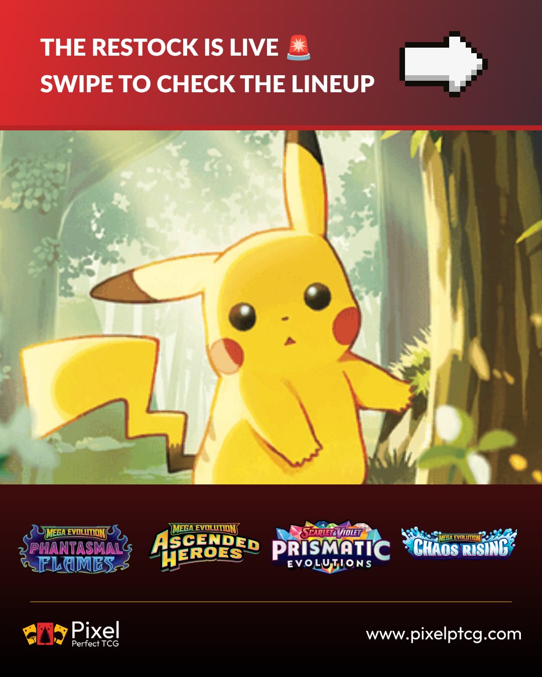 Pixel Perfect TCG Facebook ad
