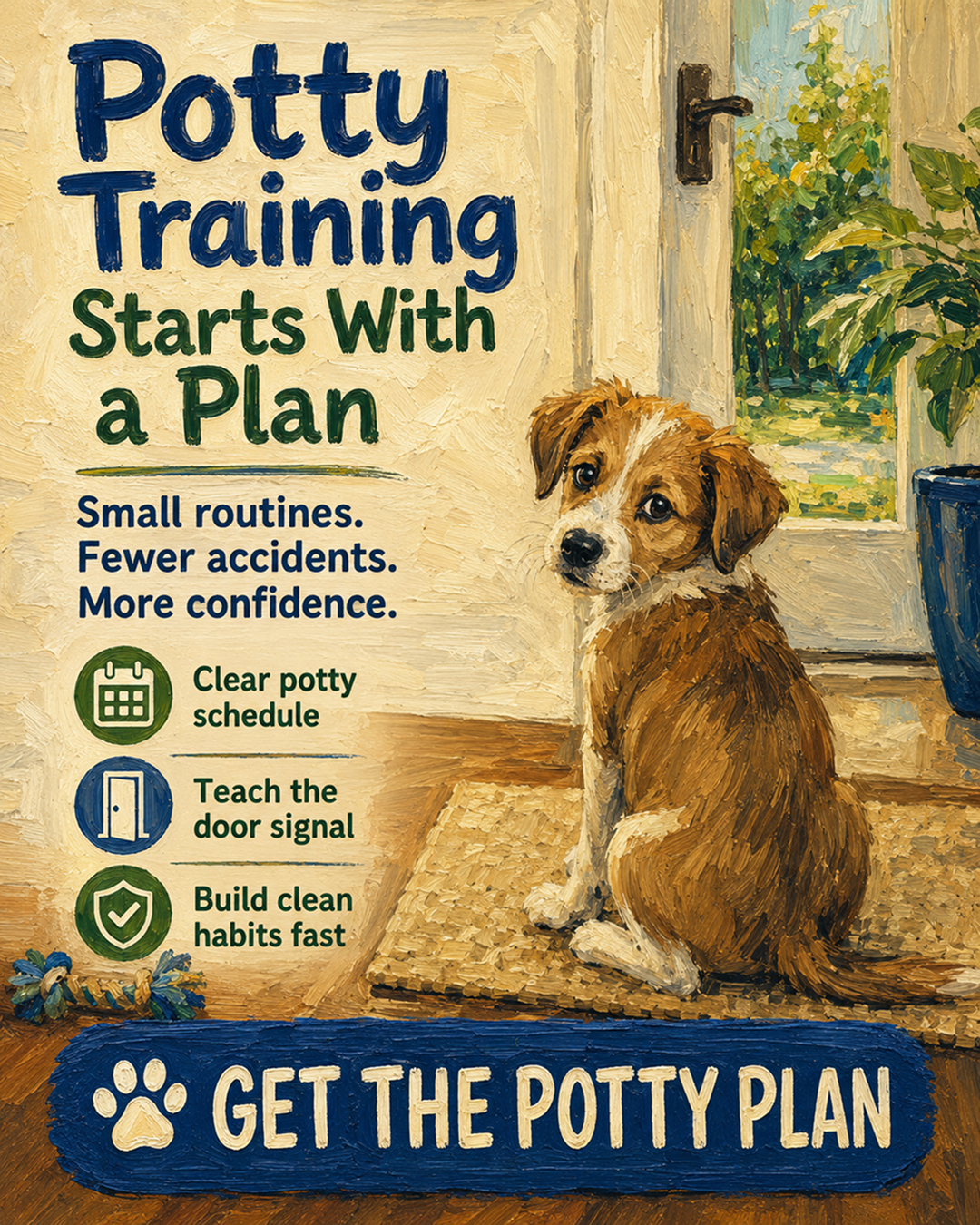 Puppy Tips for Training Facebook ad: Dog training doesn’t have to mean stress, barking…