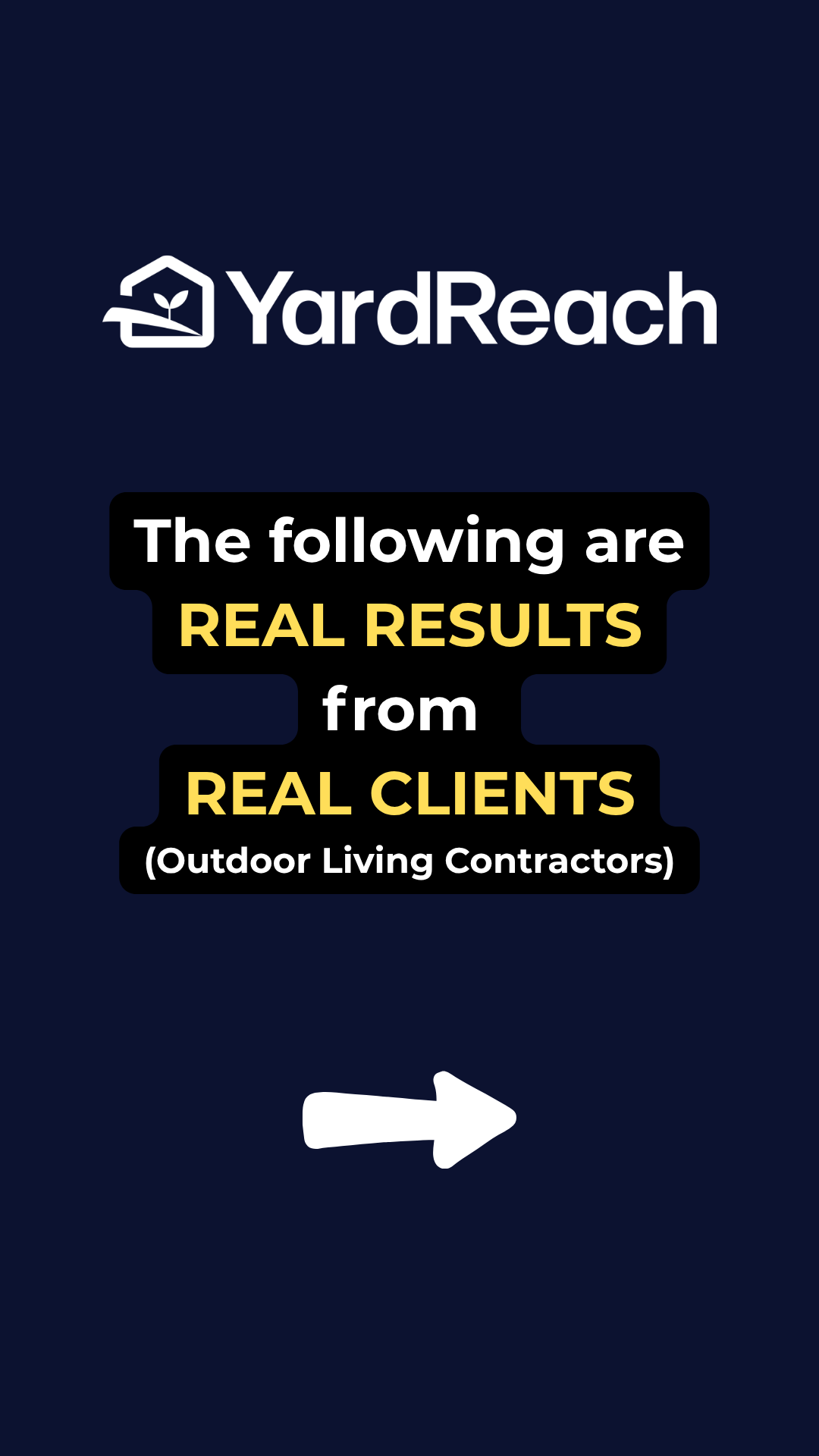 YardReach Facebook ad: OUTDOOR LIVING CONTRACTORS