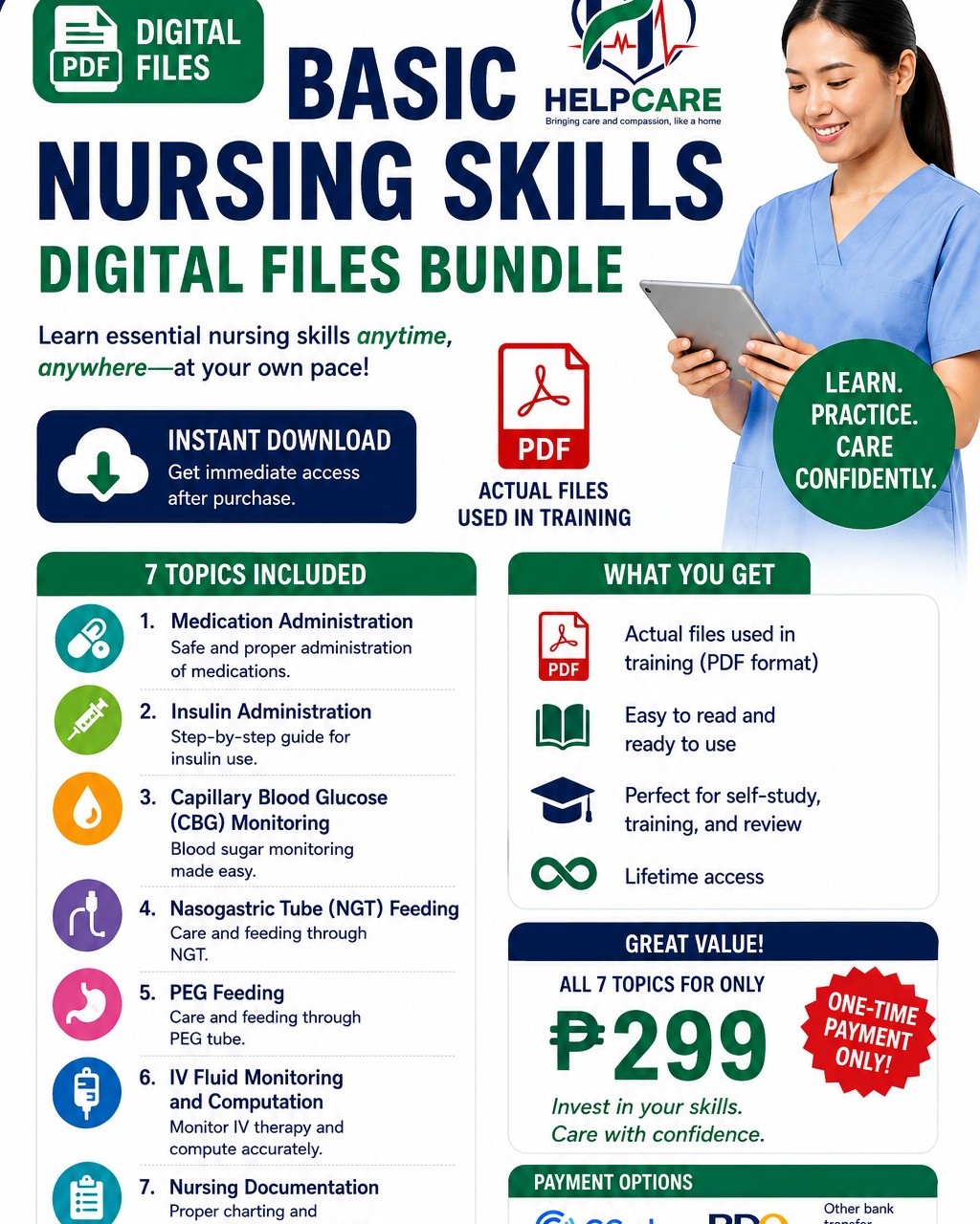 Helpcare - ICare Facebook ad: Basic Nursing Skills