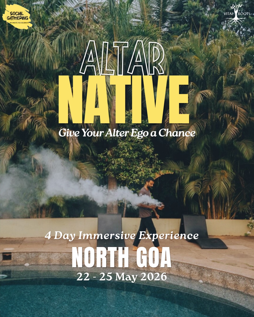 Vital Roots Facebook ad: Two worlds that rarely meet: wellness and celebration.