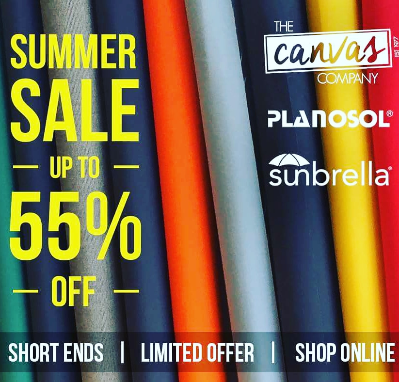 The Canvas Company Facebook ad: Marine canvas at over half price!