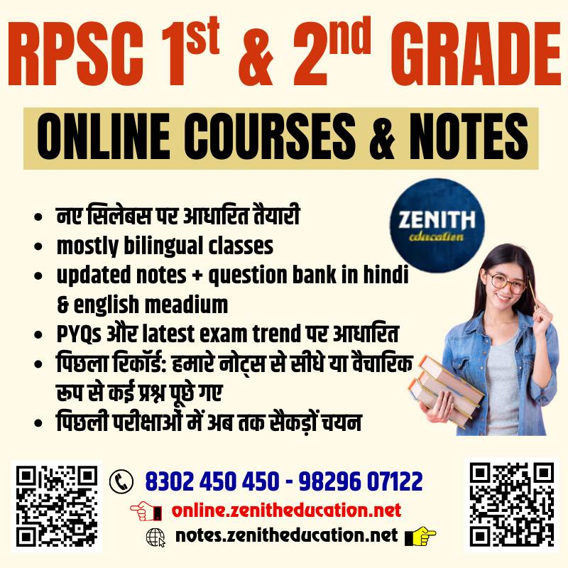 ZENITH EDUCATION Facebook ad: RPSC 1st & 2nd Grade Online Course 2026…