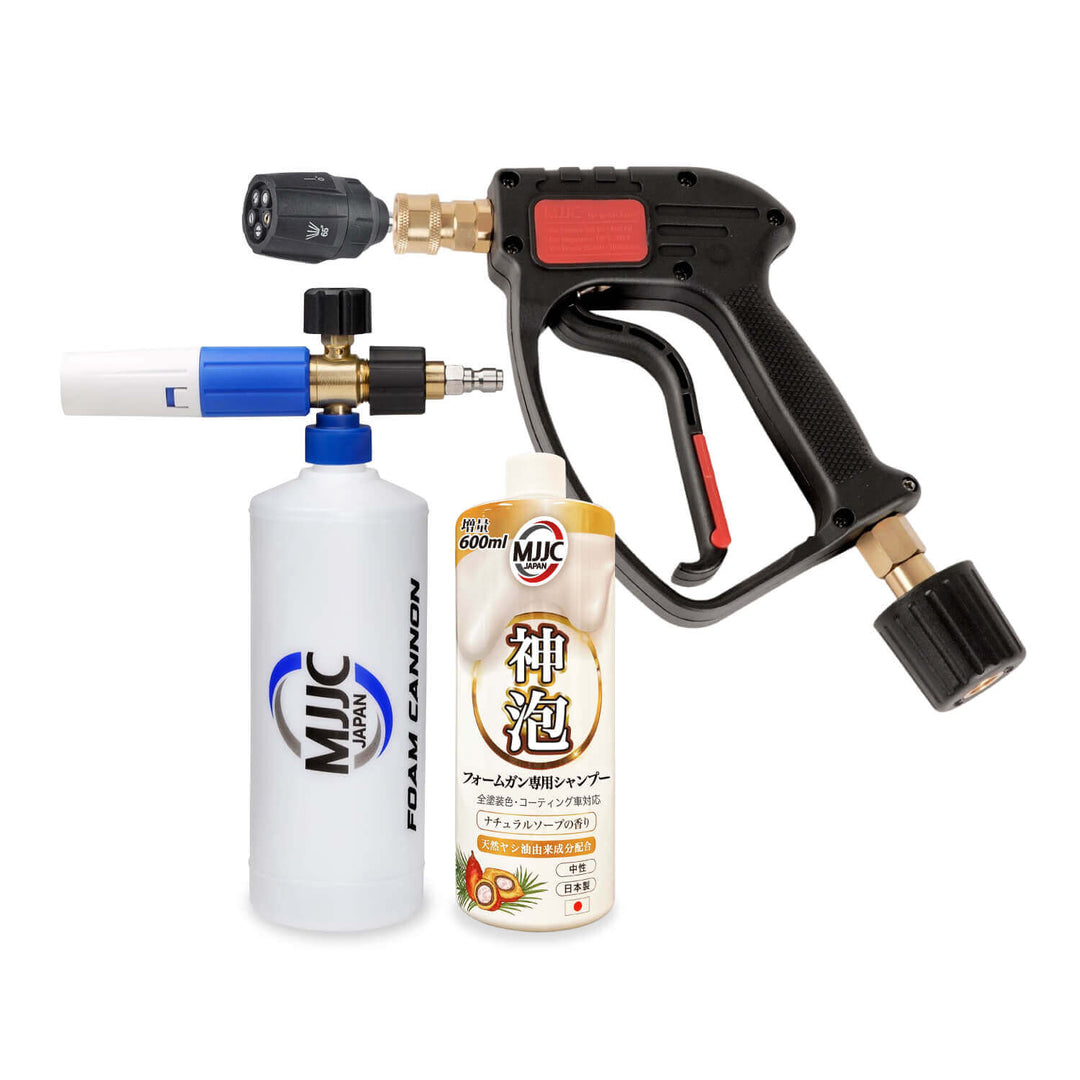 MJJC JAPAN Facebook ad: 新商品♪ バッテリー高圧洗浄機、電動フォームガン。ケルヒャー用セットもお得♪