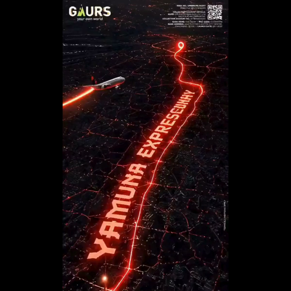 Gaurs Group Facebook ad: Invest Near Noida International Airport