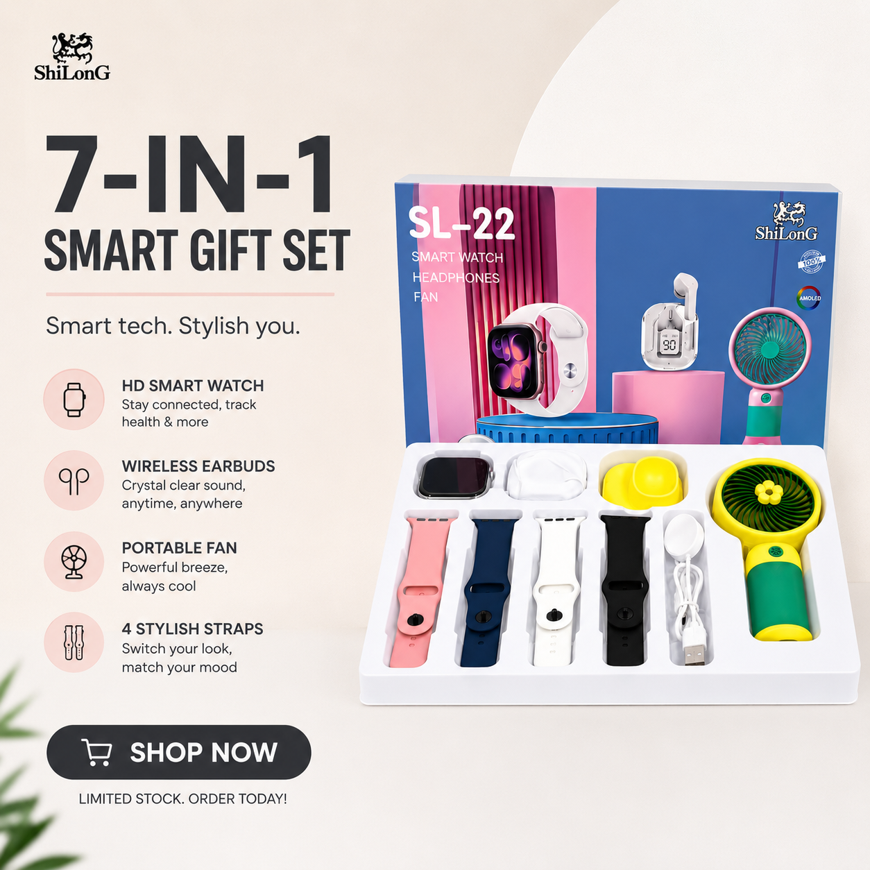 IBKO HUB Facebook ad: GET THIS 7 IN 1 SMARTWATCH GIFT SET NOW